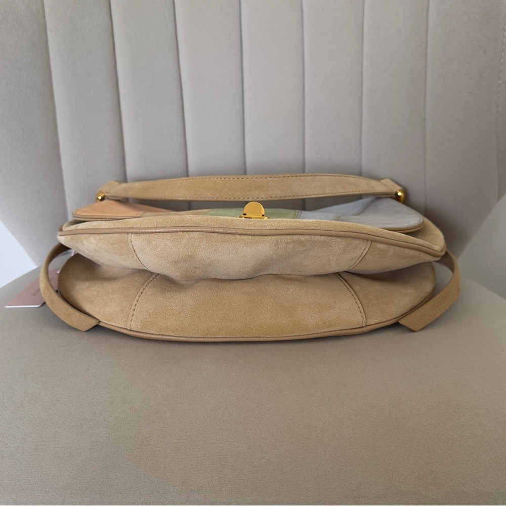 Coccinelle Magie Kaleidoscope Suede Patch Medium Shoulder Bag - Picture 10 of 11
